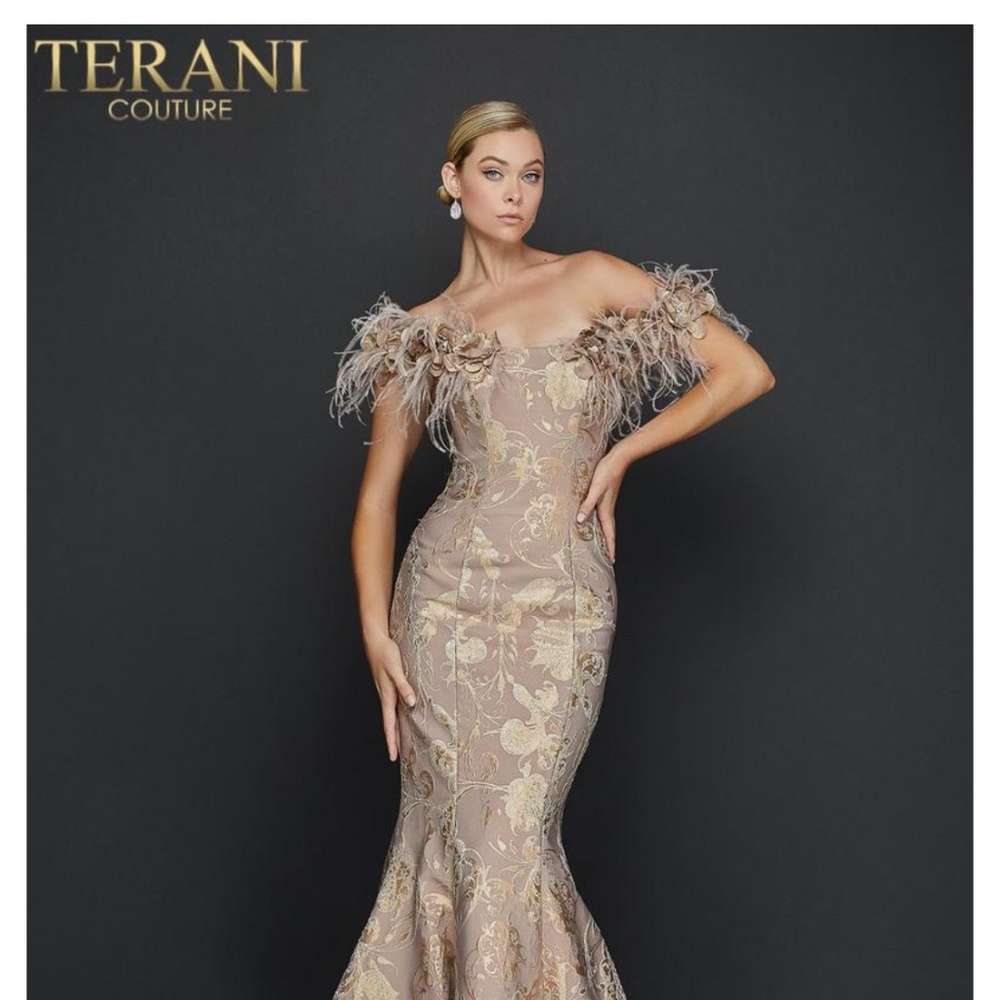 Terani Couture Strapless Evening Gown